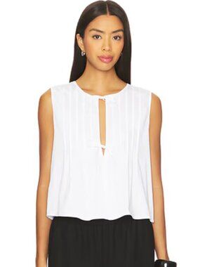 NWT WeWoreWhat Tie Front Poplin Top (size Medium)